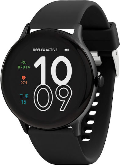 Reflex Active Series 22 45mm Smartwatch mit Pulsmesser (Schwarz)