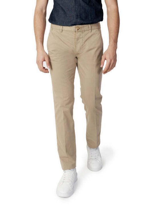 Blauer Herrenhose Elastisch Beige