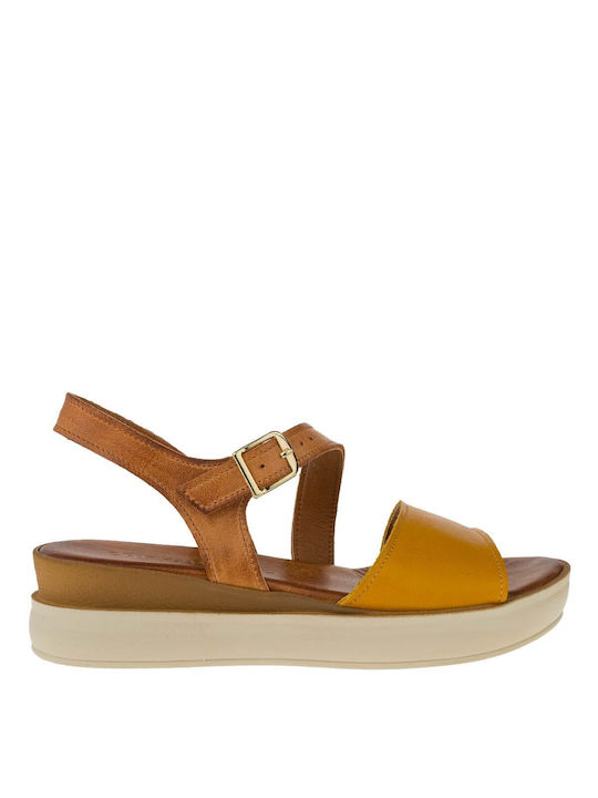 Commanchero Original Women's Flat Sandals in Yellow Color