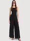 Wide Leg Fit Ολόσωμη Φόρμα Με Πλαϊνά Ανοίγματα