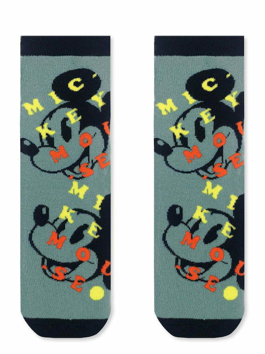 Disney Κάλτσα Παιδική Mickey Mouse Με Αντιολισθητικές Πατούσες