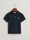 Gant Kids Polo Short Sleeve Blue Shield