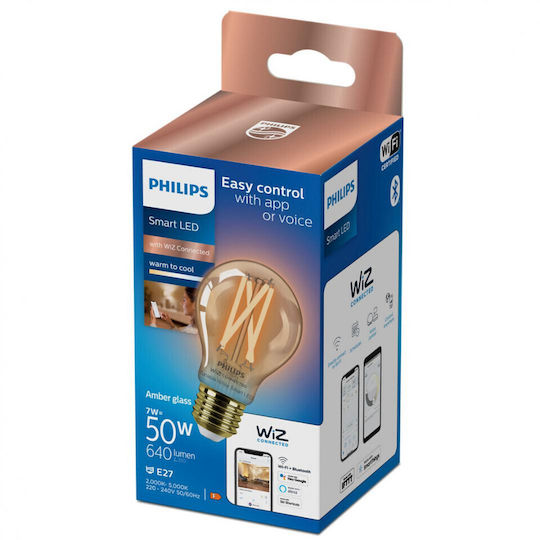 Philips Smart Λάμπα LED 7W για Ντουί E27 και Σχήμα A60 Θερμό Λευκό 640lm