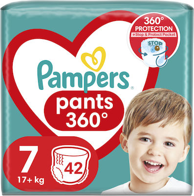 Pampers Pantaloni de scutec 360° Pants Nr. 7 pentru 17+ kgkg 42buc