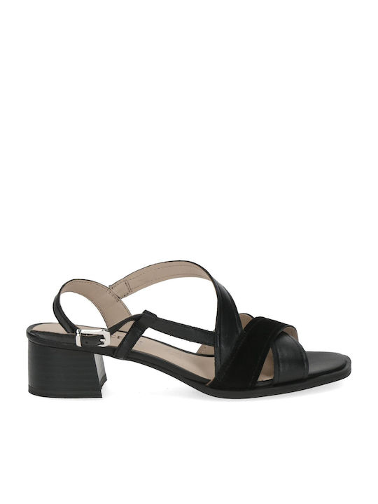 Caprice Leather Women's Sandals Black