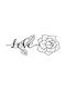 Wallity Decorative Silhouette Love Black Metal 80x33cm