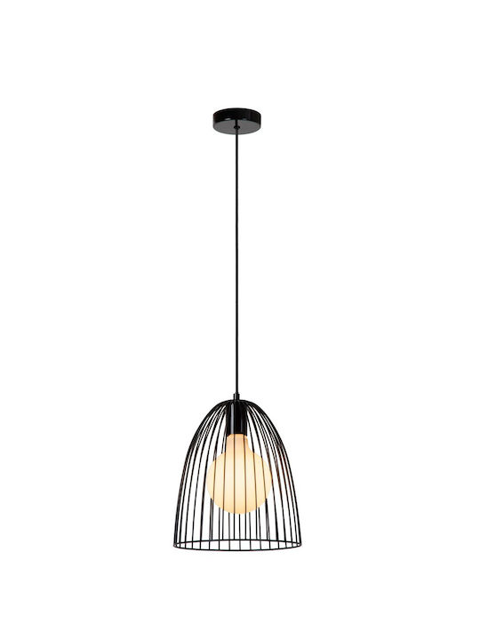 Lucide Lightning Pendant Light Single-Light for Socket E27 Black