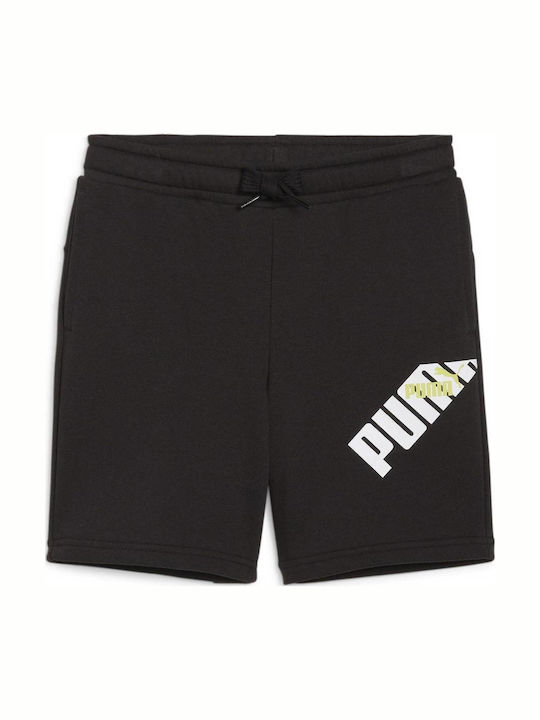 Sportliche Kinder-Shorts/Bermudas Power Graphic Schwarz