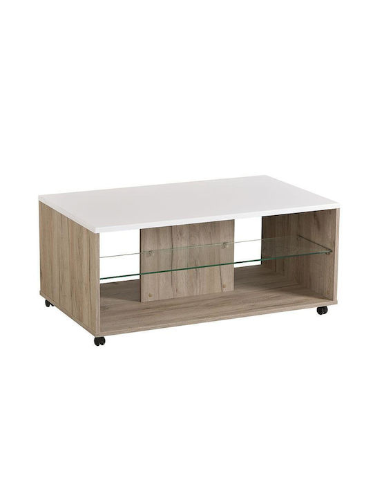 Rectangular Coffee Table Bert White L101xW60xH45cm