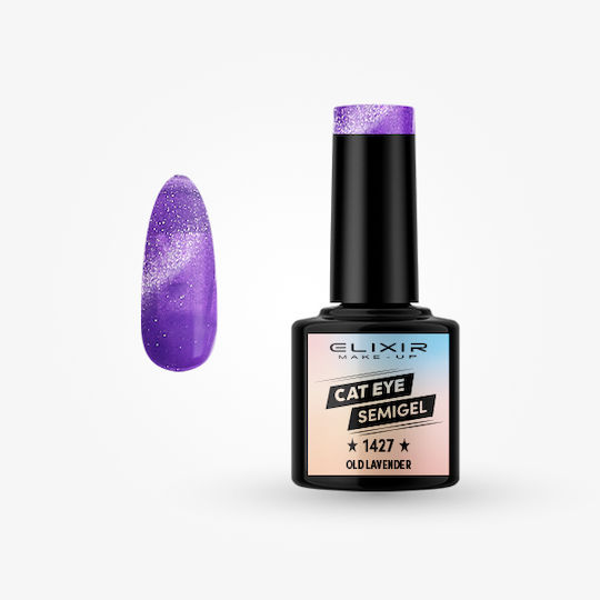 Elixir Semi Ημιμόνιμο Βερνίκι Νυχιών Old Lavender 1427 Cat Eye 8ml