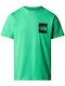 The North Face T-shirt Bărbătesc cu Mânecă Scurtă Verde