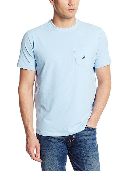 Nautica T-shirt Bărbătesc cu Mânecă Scurtă lightblue
