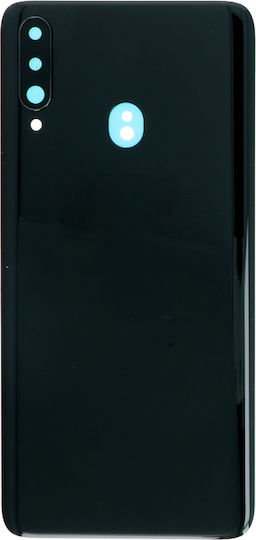 Samsung A207f Galaxy A20s - Battery Cover + Adhesive + Camera Lens Black Original