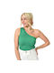 Potre Women's Summer Blouse with One Shoulder Green