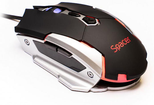 Spacer SPGM-PULSAR-LITE Геймърска Мишка 3999 DPI Черен