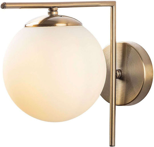 Opviq Lampă de Perete cu Bază de Bec E14 Auriu 15 cm