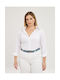 Leather Women's Belt Blue