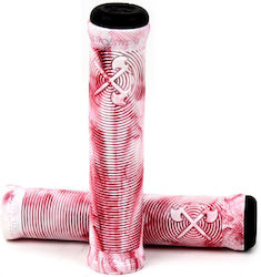 Demolition DERED0013 BMX Bicycle Handlebar Grips in white/red Color