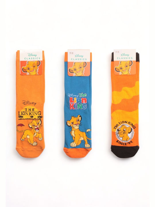 Cimpa Παιδικές Κάλτσες Lion King Πολύχρωμο 3 Ζευγάρια