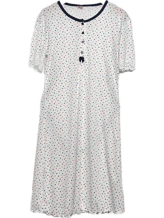 Cootaiya Sommer Damen Nachthemd White