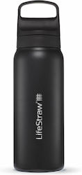 Lifestraw Wasserflasche Rostfreier Stahl mit Filter 650ml Schwarz Lifestraw Wasserflasche Rostfreier Stahl mit Filter 650ml Schwarz