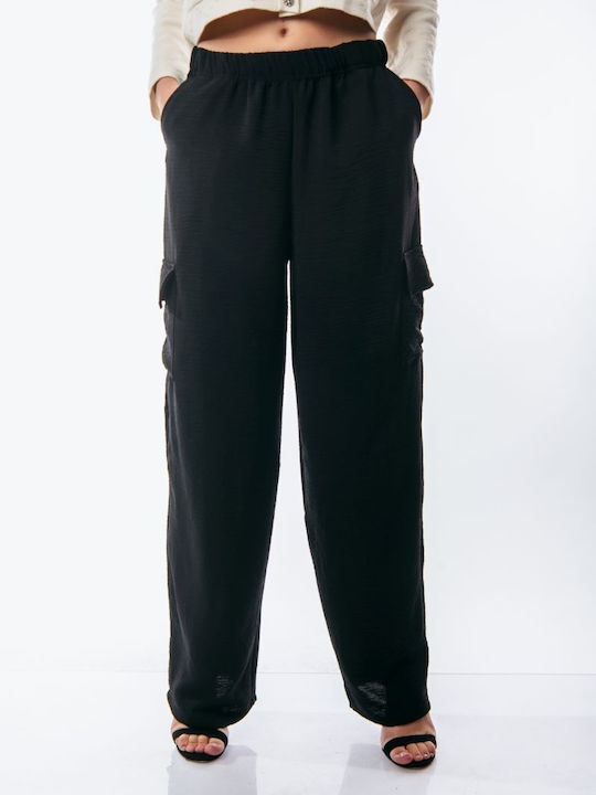 Boutique Women's Fabric Trousers Black
