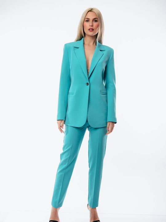 Kannelis Women's Turquoise Set with Trousers