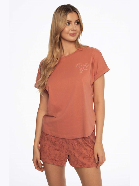 Henderson Sommer Damen Pyjama-Set Orange