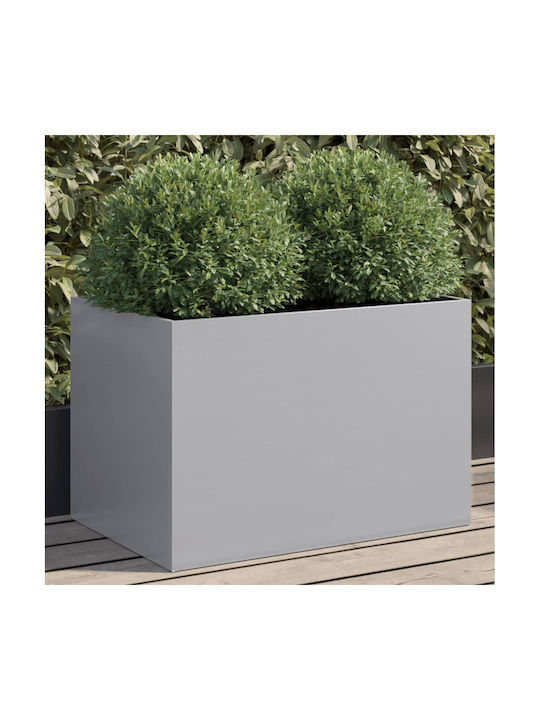 vidaXL Planter Box 62x40cm Silver 841600