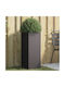 vidaXL Planter Box Plastic Black 32x75x27.5cm.