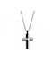 Liska Black Men's Cross from Steel with Chain