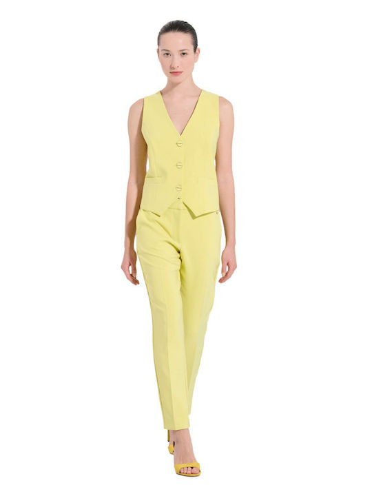 Matis Fashion Women's Vest with Buttons Yellow