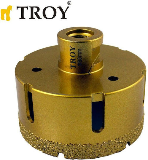 Diamantfräser für Winkelschleifer / Troy 27450-80mm / Gewinde M14