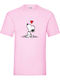 Fruit of the Loom Snoopy Love Original T-shirt Ροζ Βαμβακερό