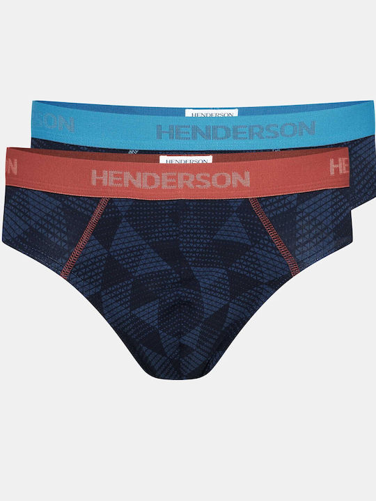 Henderson Herren Slips Blau 2Packung