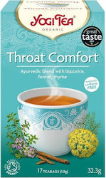 Yogi Tea Throat Comfort Γλυκόριζα / Τζίντζερ / Κάρδαμος 17 Φακελάκια 32.3gr