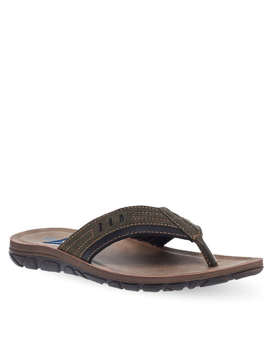 Parex Men's Flip Flops Khaki