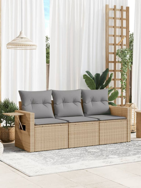 Tree-Seater Sofa Outdoor Rattan with Pillows 55x55cm