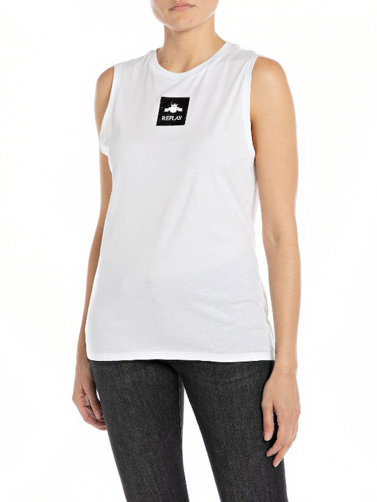 Replay Women's Blouse Sleeveless White