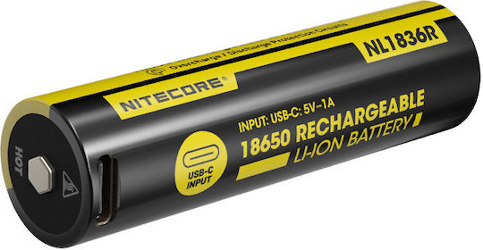 NiteCore Презареждаща батерия 18650 Li-ion 3600mAh 5V 1бр