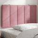 vidaXL Fabric Pink Bed Headboard Pillow 90x45cm