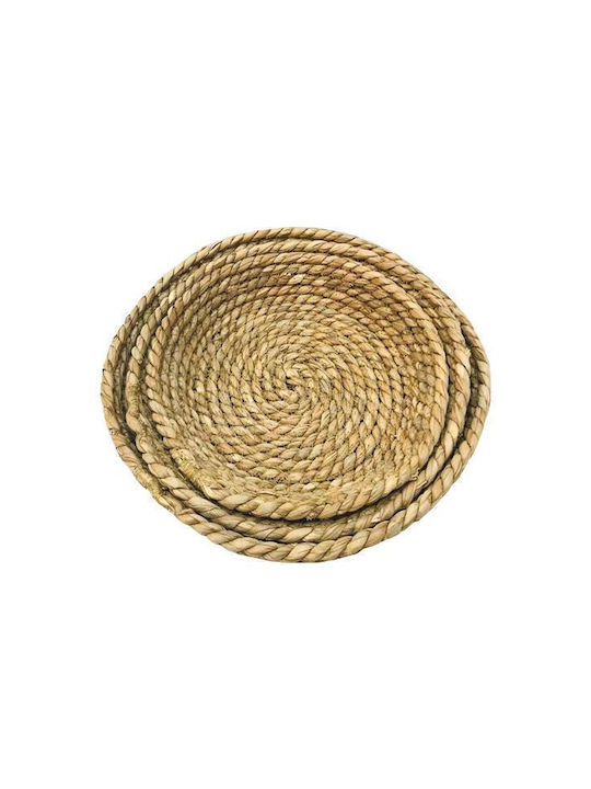 Set of Decorative Baskets Straw with Handles 3pcs Next