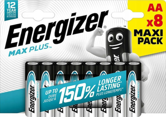 Energizer Max Plus Baterii Alcaline AA 1.5V 8buc