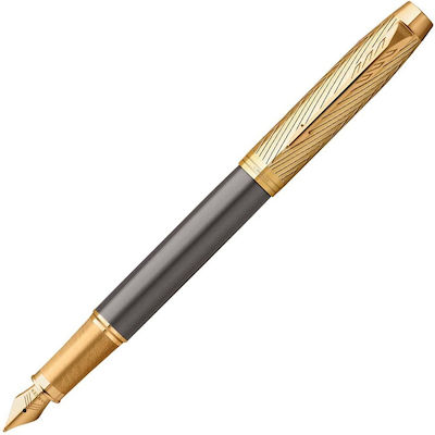 Parker Schreibfeder Mittel Gold mit Blau Tinte