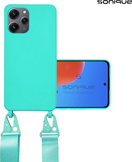Sonique Back Cover Silicone 0.5mm with Strap Light Blue (Redmi 12 4G / Redmi 12 5G)