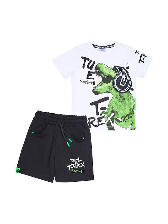 Sprint Kids Set with Shorts Summer 2pcs White