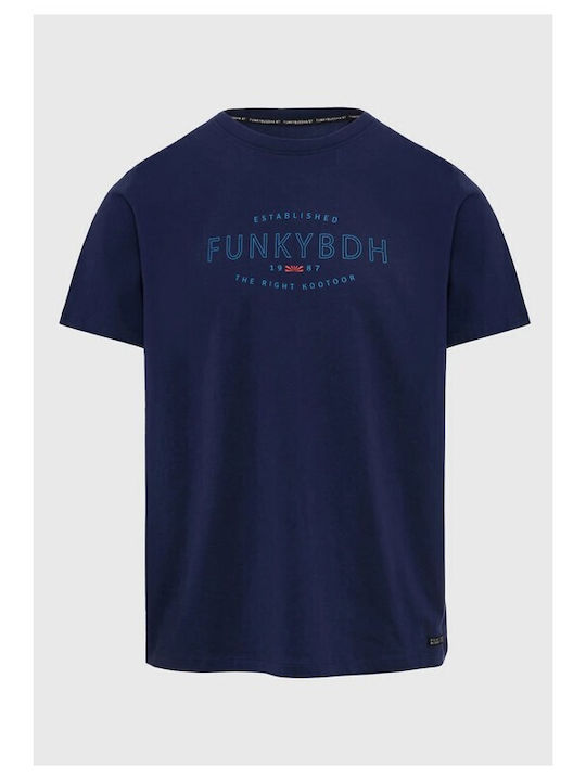 Funky Buddha Ανδρικό T-shirt Κοντομάνικο Navy