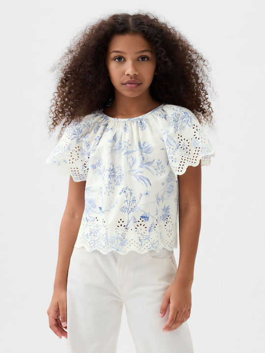 GAP Kids Blouse Short Sleeve Blue