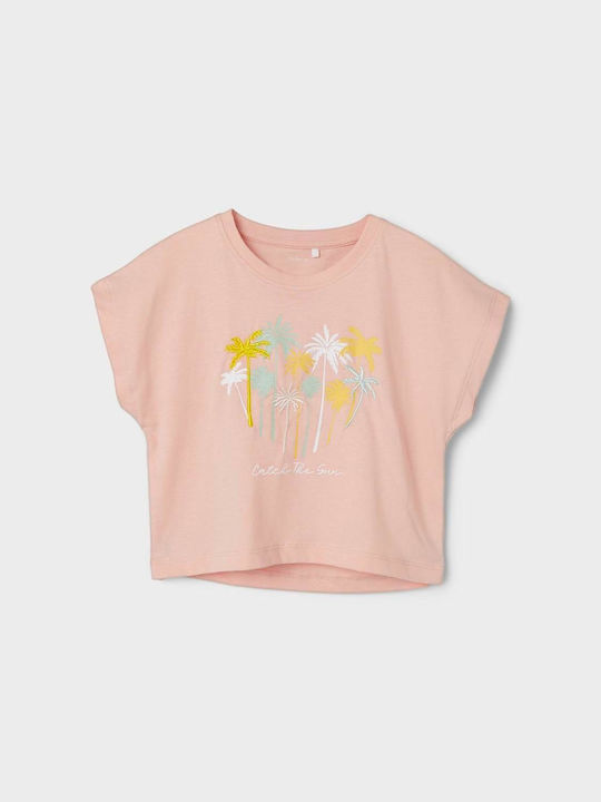 Παιδικό Crop Top Κοντομάνικο Peach Bud