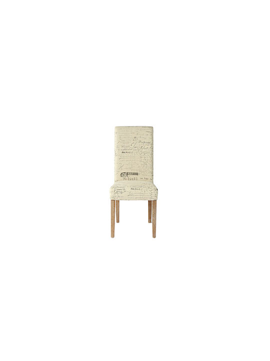 Dining Room Fabric Chair Beige 47x51x104cm